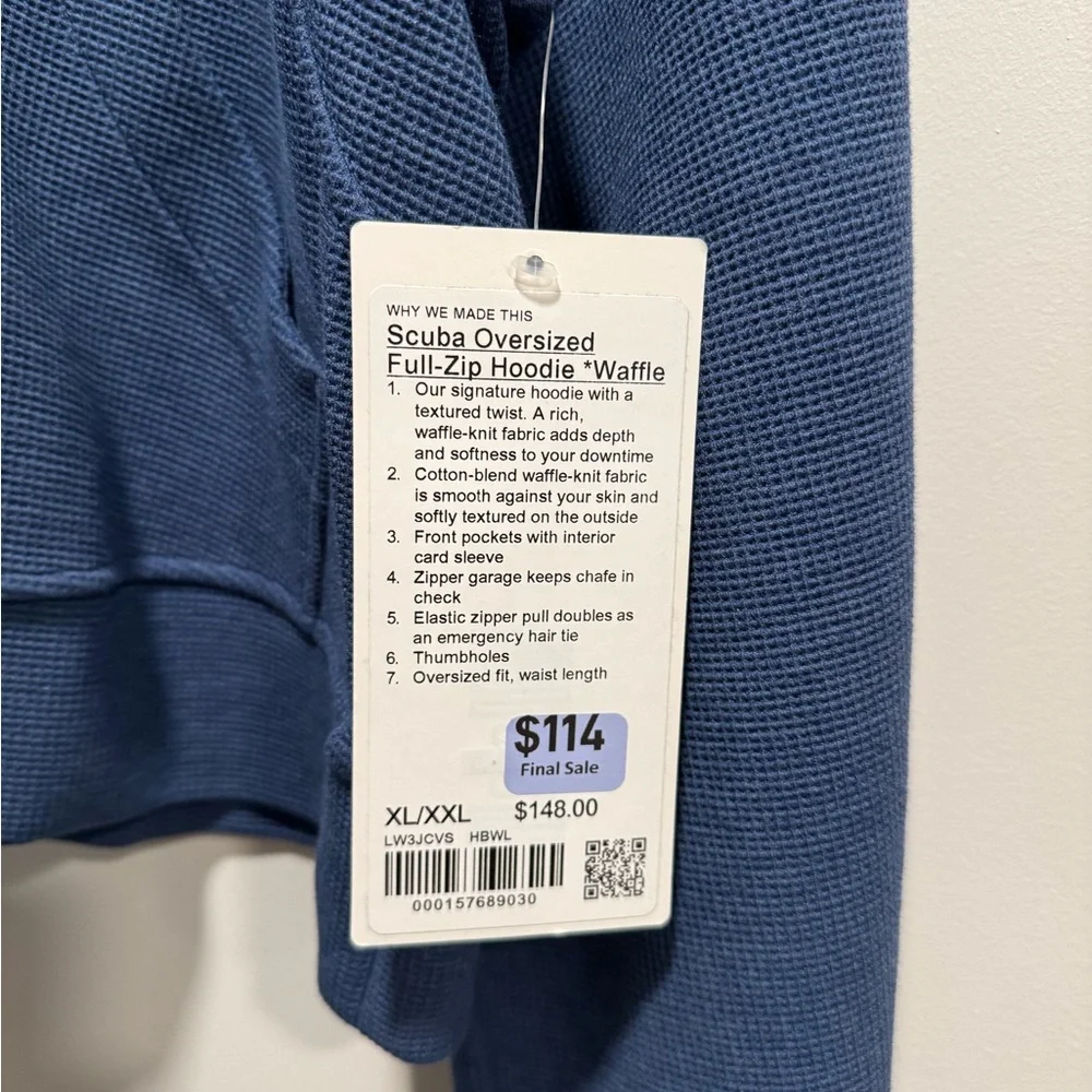 Lululemon Scuba Oversized Full-Zip Hoodie Waffle - Picture 4 of 8